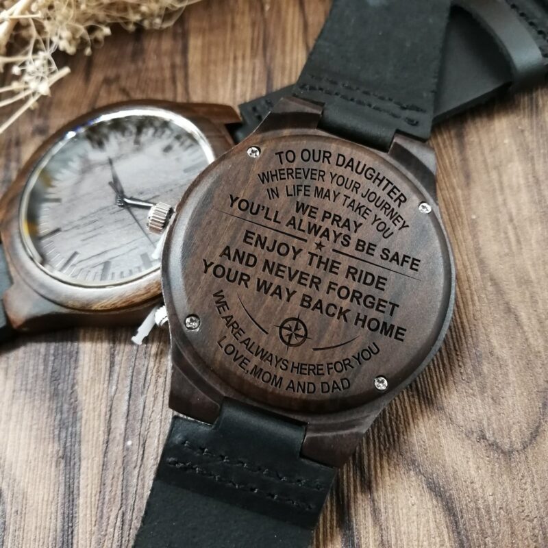watches for daughter to our daughter we are always here for you engraved wood watch giveme gifts 4451522084925