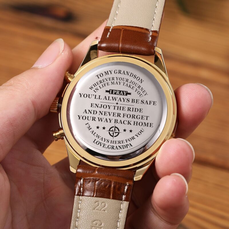 watches for grandson grandpa to grandson i pray you will always be safe engraved watch giveme gifts 14117933842493