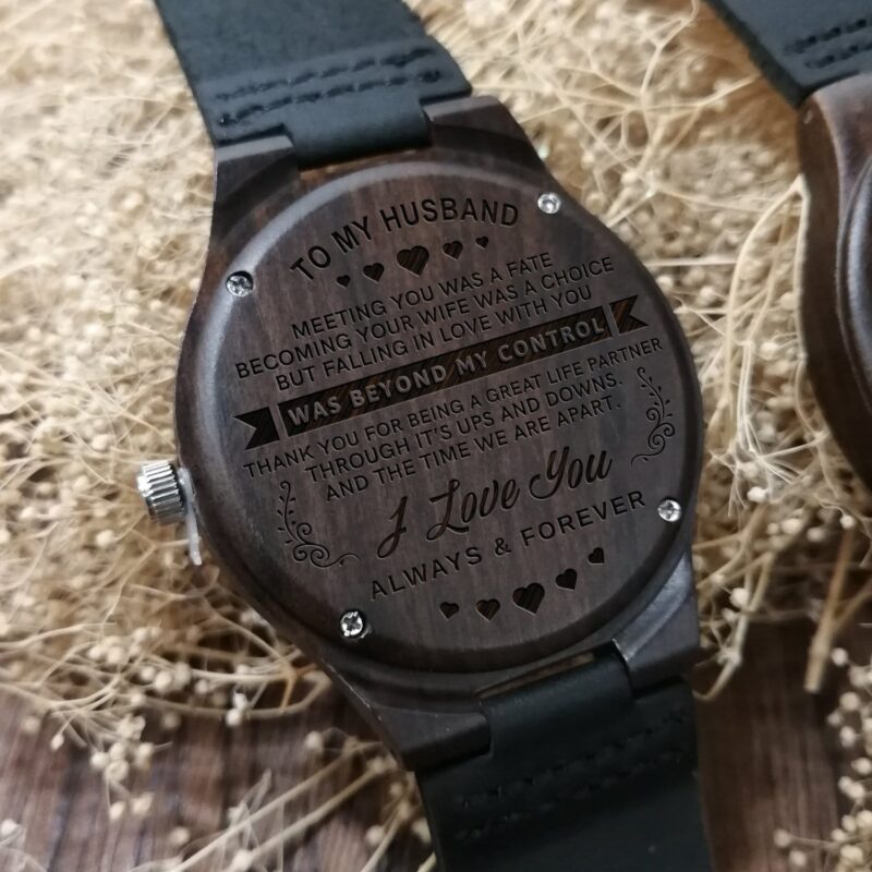watches for husband to my husband falling in love with you engraved wood watch giveme gifts 4455665827901