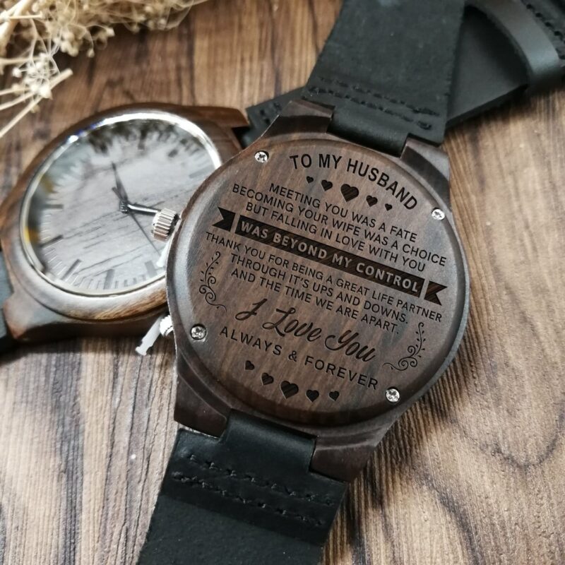 watches for husband to my husband falling in love with you engraved wood watch giveme gifts 4455666745405
