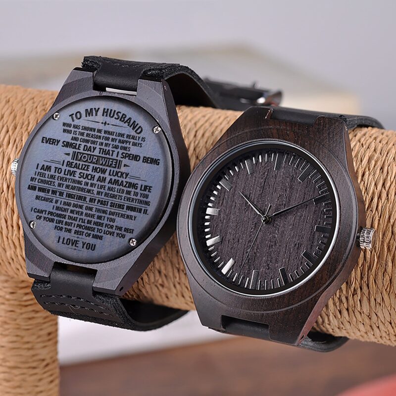 watches for husband to my husband i love you every single day engraved wood watch giveme gifts 31079570931773