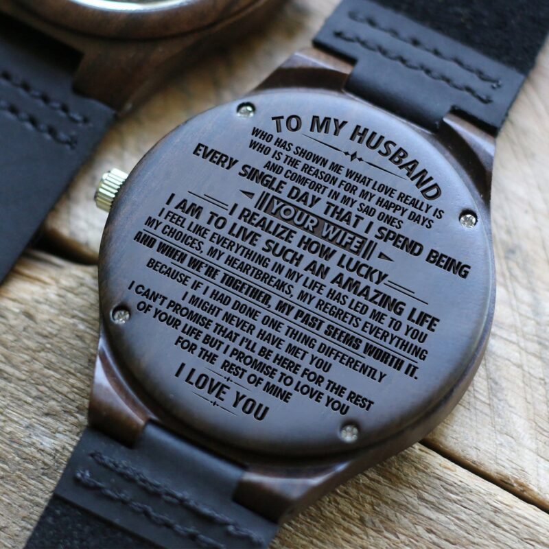 watches for husband to my husband i love you every single day engraved wood watch giveme gifts 4229310709821