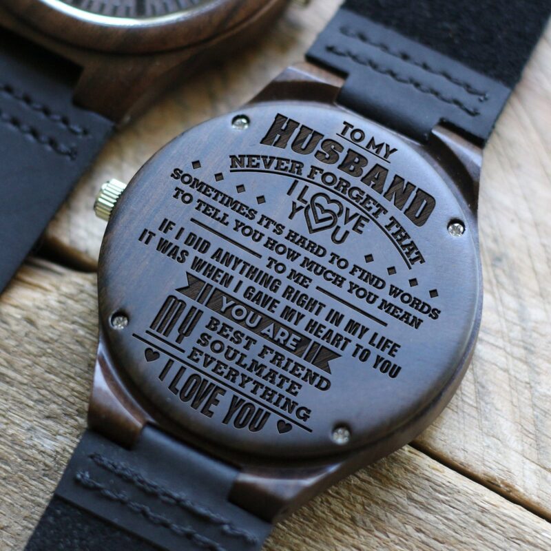 watches for husband to my husband you are my everything engraved wood watch giveme gifts 4229336236093