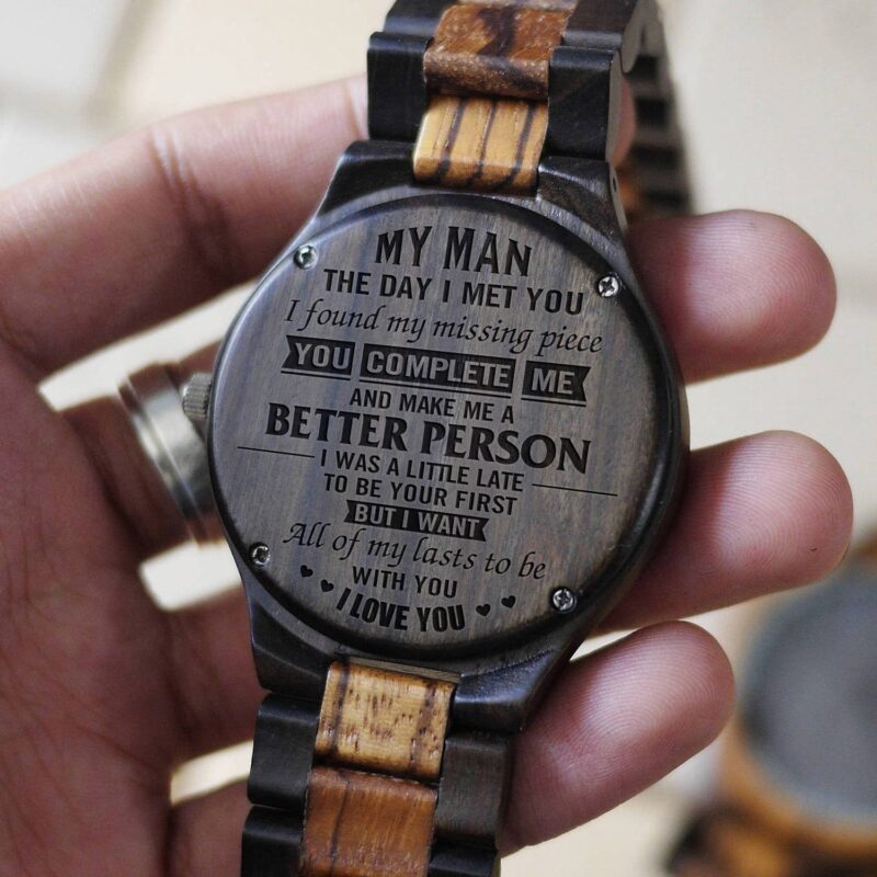 watches for husband to my man the day i met you engraved wood watch giveme gifts 4154939047997