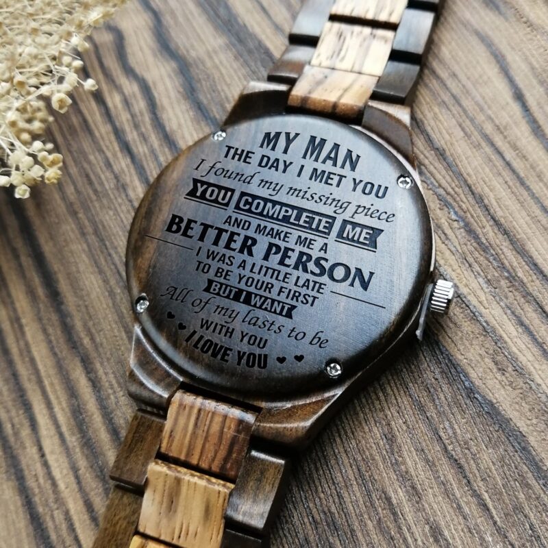 watches for husband to my man the day i met you engraved wood watch giveme gifts 4154939146301
