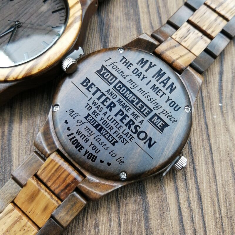 watches for husband to my man the day i met you engraved wood watch giveme gifts 4154939244605