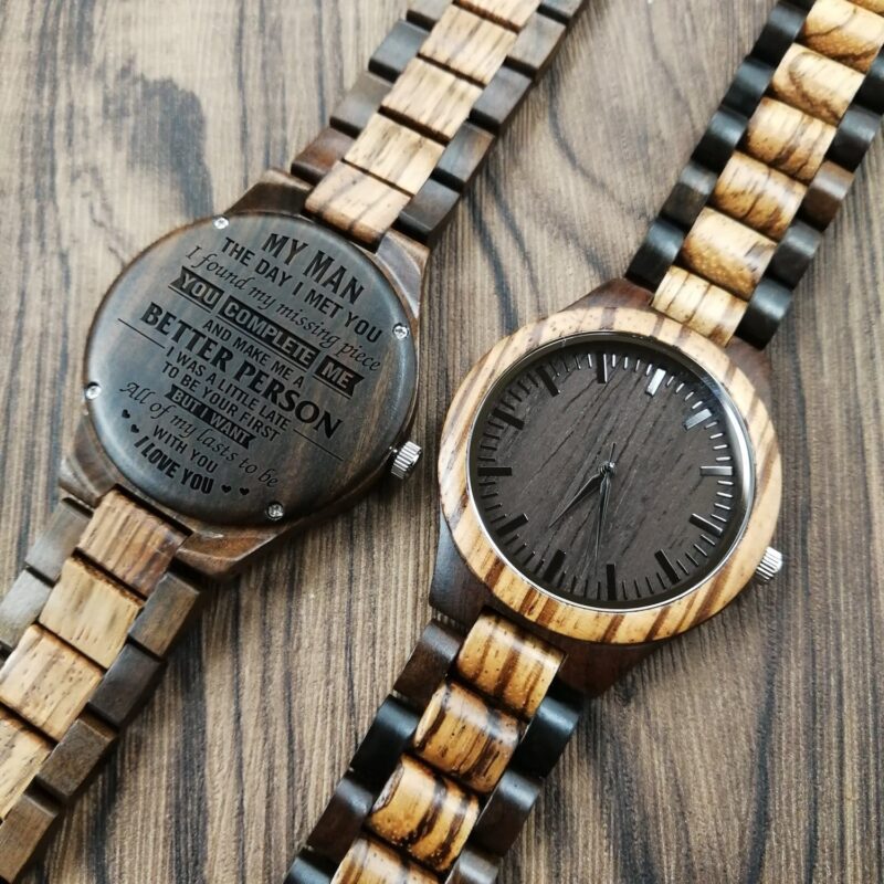 watches for husband to my man the day i met you engraved wood watch giveme gifts 4154939965501