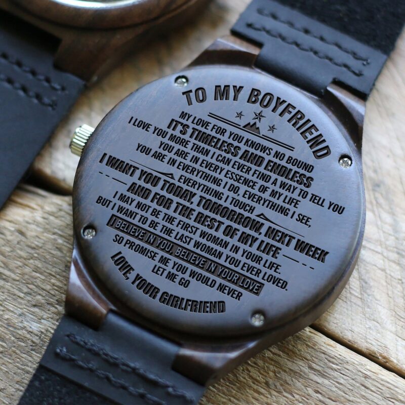 watches for lovers to my boyfriend i want you all the time all engraved wood watch giveme gifts 4240136765501