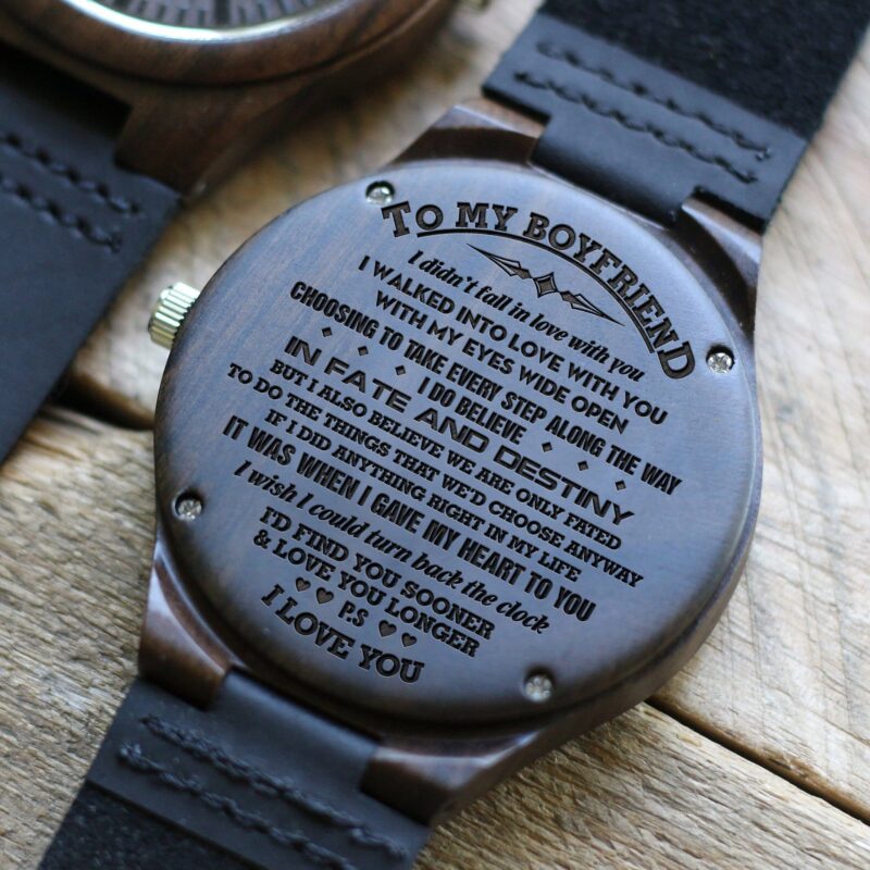 watches for lovers to my boyfriend my fate and destiny engraved wood watch giveme gifts 31079942160445