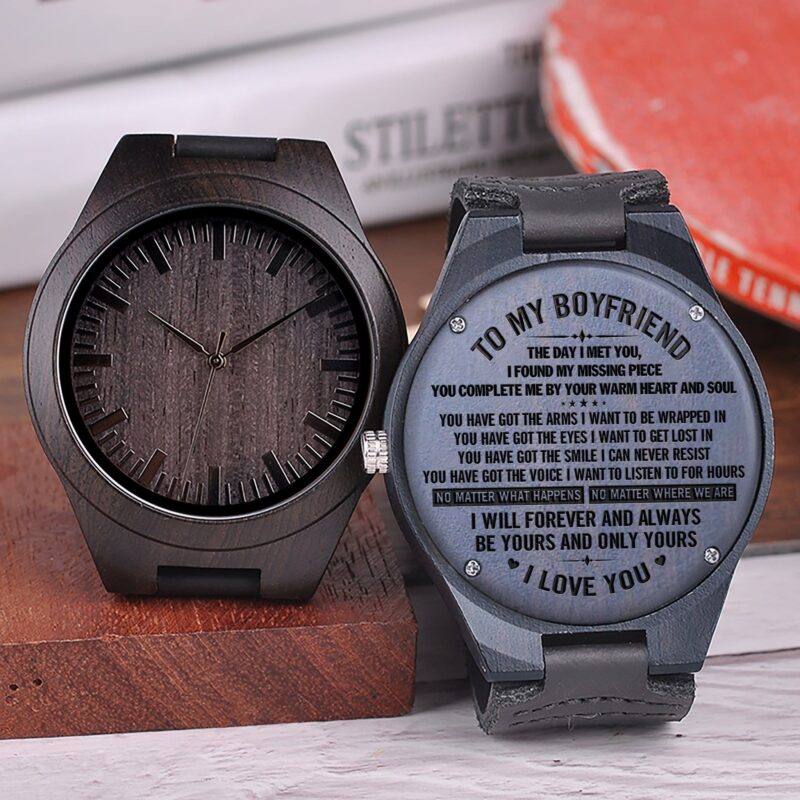 watches for lovers to my boyfriend the day i met you engraved wood watch giveme gifts 4206309113917