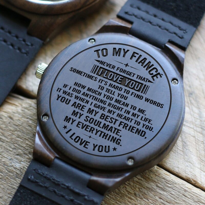 watches for lovers to my fiance my everything engraved wood watch giveme gifts 4255068880957