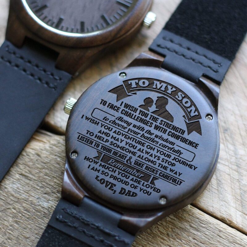 watches for son dad to son remember how much you are loved engraved wood watch giveme gifts 28012810469437