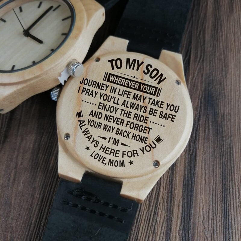 watches for son mom to son i always here for you engraved wood watch giveme gifts 4154892779581