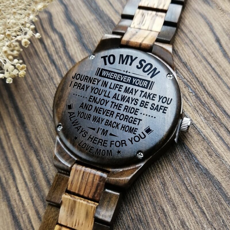 watches for son mom to son i am always here engraved wood watch giveme gifts 4154923810877