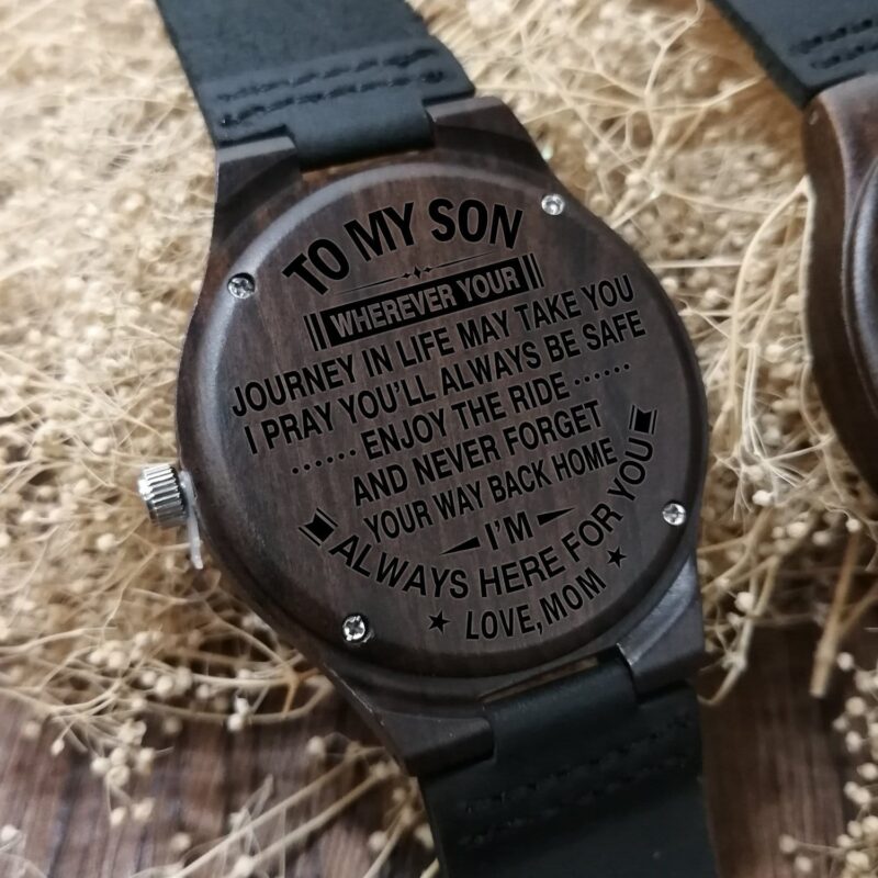 watches for son mom to son i am always here for you engraved wood watch giveme gifts 4154840383549
