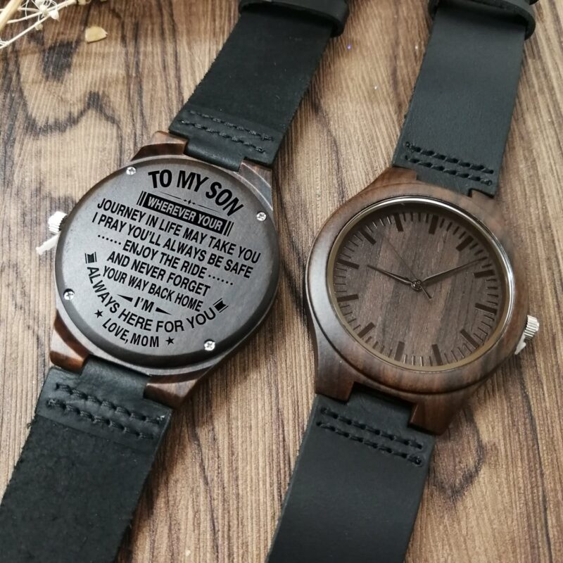 watches for son mom to son i am always here for you engraved wood watch giveme gifts 4154840416317