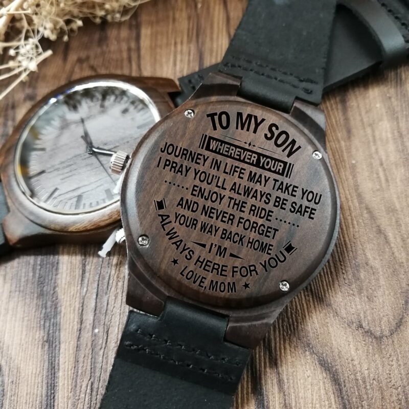 watches for son mom to son i am always here for you engraved wood watch giveme gifts 4154840449085
