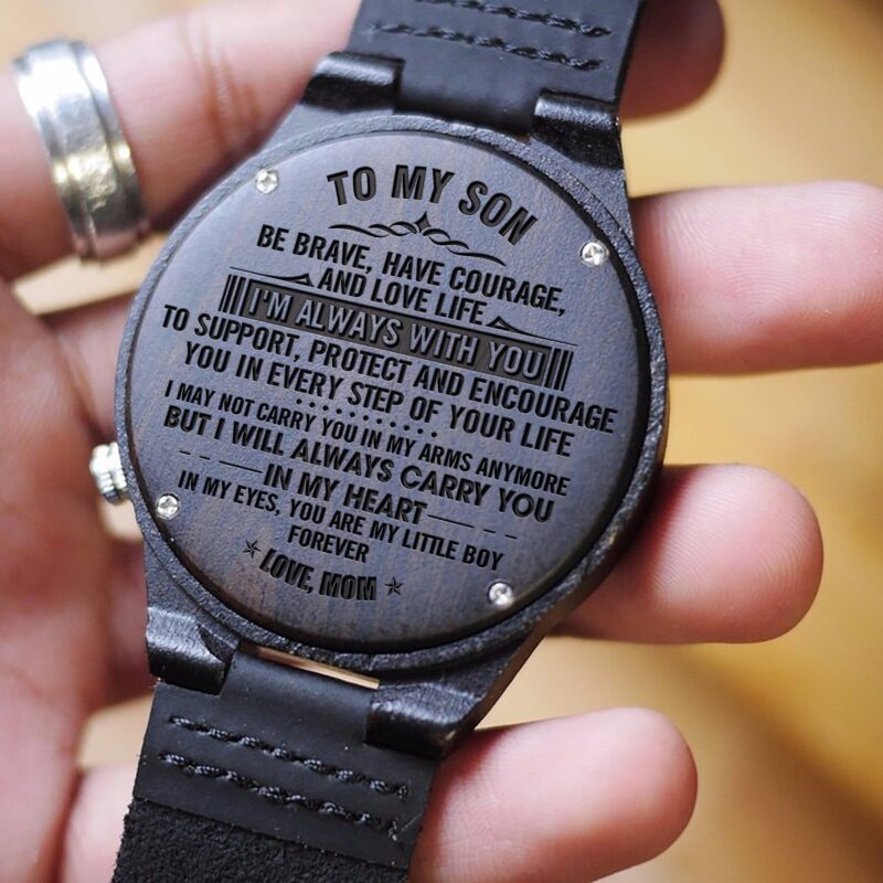 watches for son mom to son i am always with you engraved wood watch giveme gifts 4251938717757