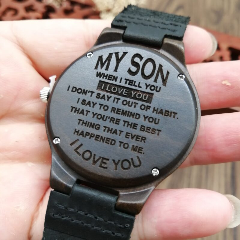 watches for son to my son when i tell you i love you engraved wood watch giveme gifts 4026375438397 scaled