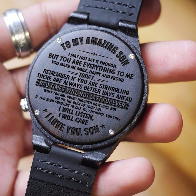 watches for son to my son you are my everything engraved wood watch giveme gifts 4240335241277